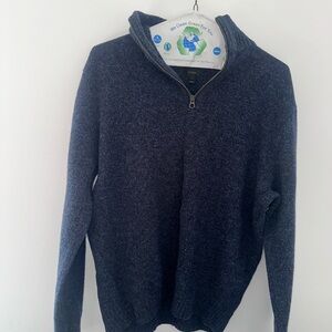 J. Crew Navy Zip-Up Sweater